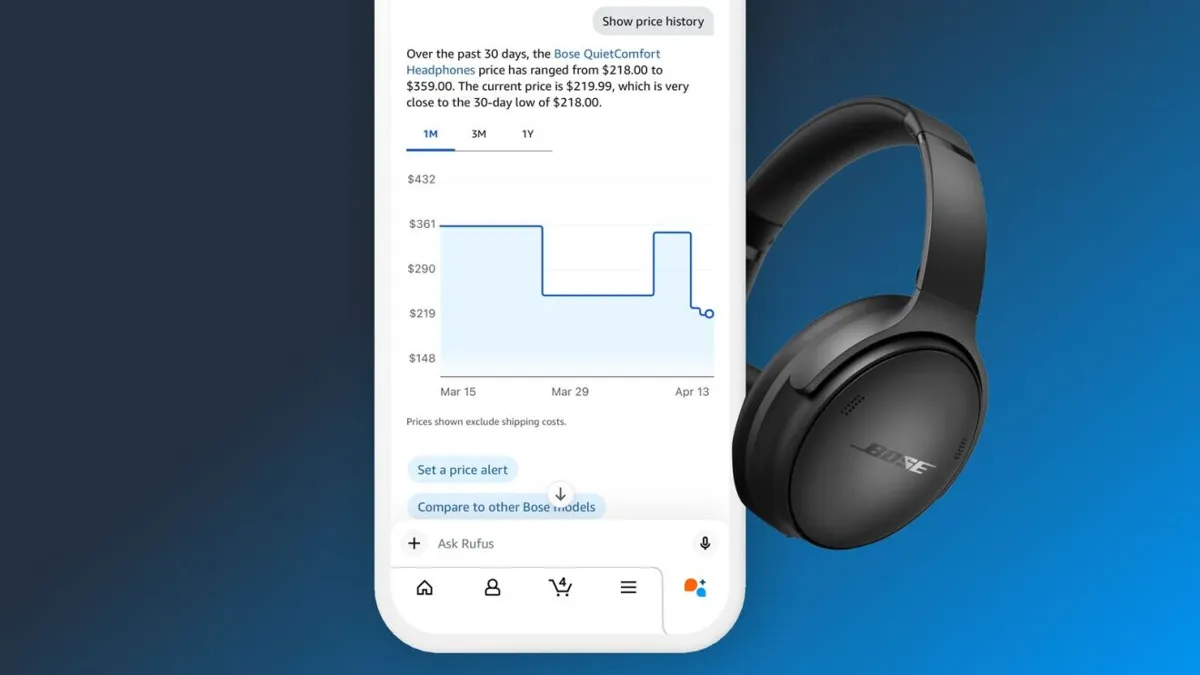 Amazons inbyggda AI avslöjar nu prishistorik för ett helt år bakåt
