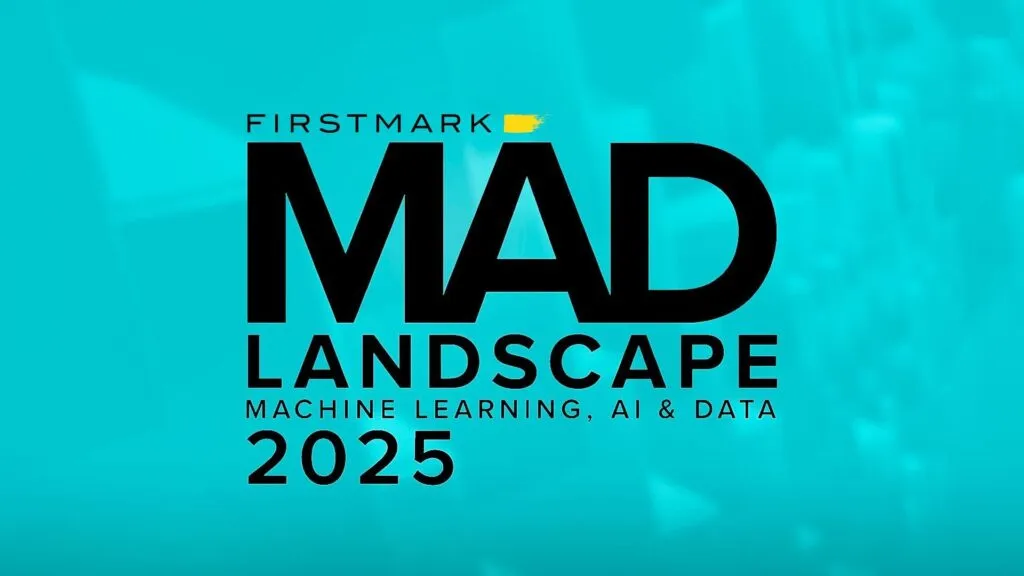 Logotyp för Firstmark MAD Landscape 2025. Texten "Machine Learning, AI & Data" syns också.